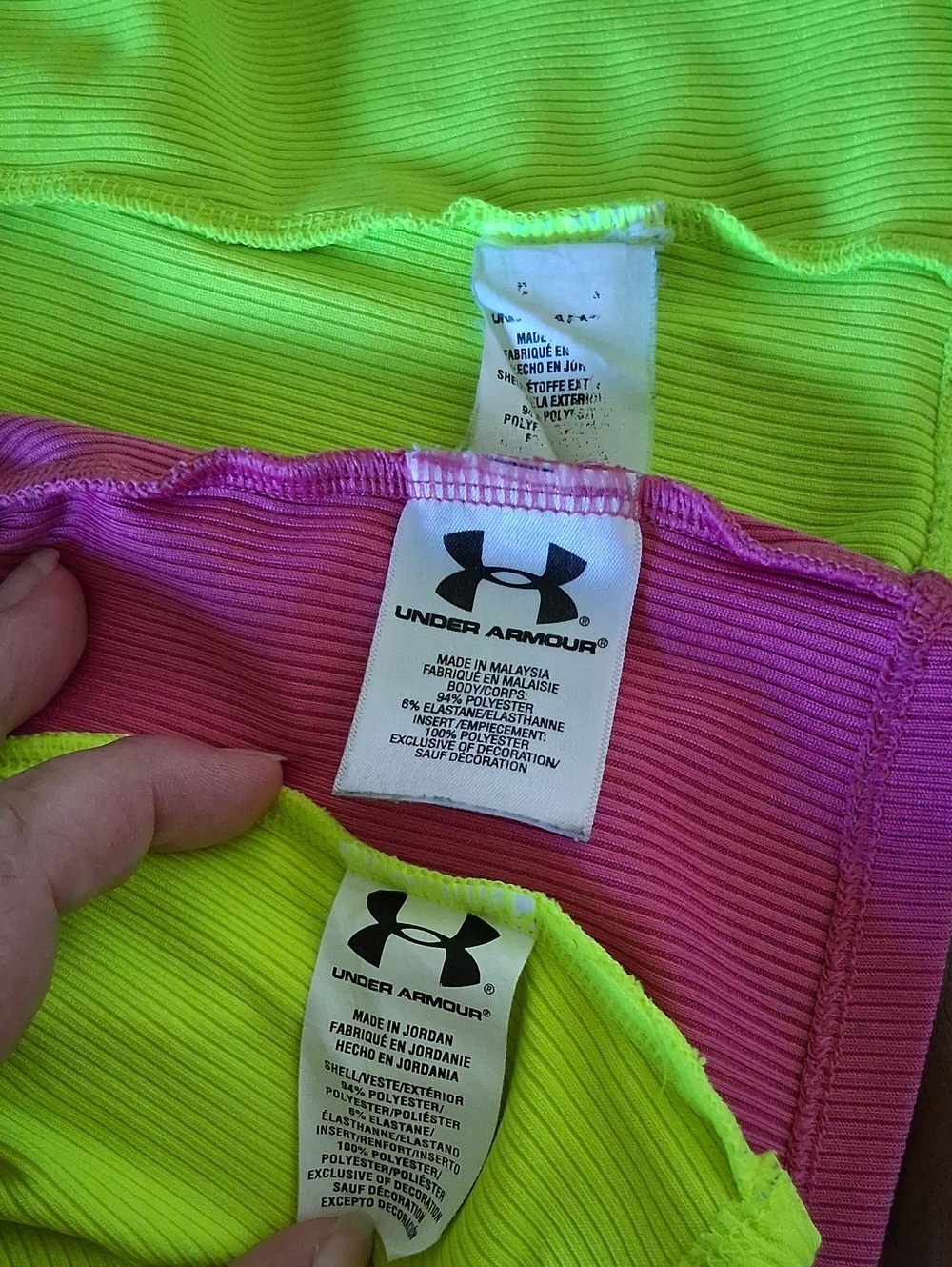 5 Under Armour Champion Neon Rib Tank Tops Pink Yellow XL XXL - Picture 11 of 12